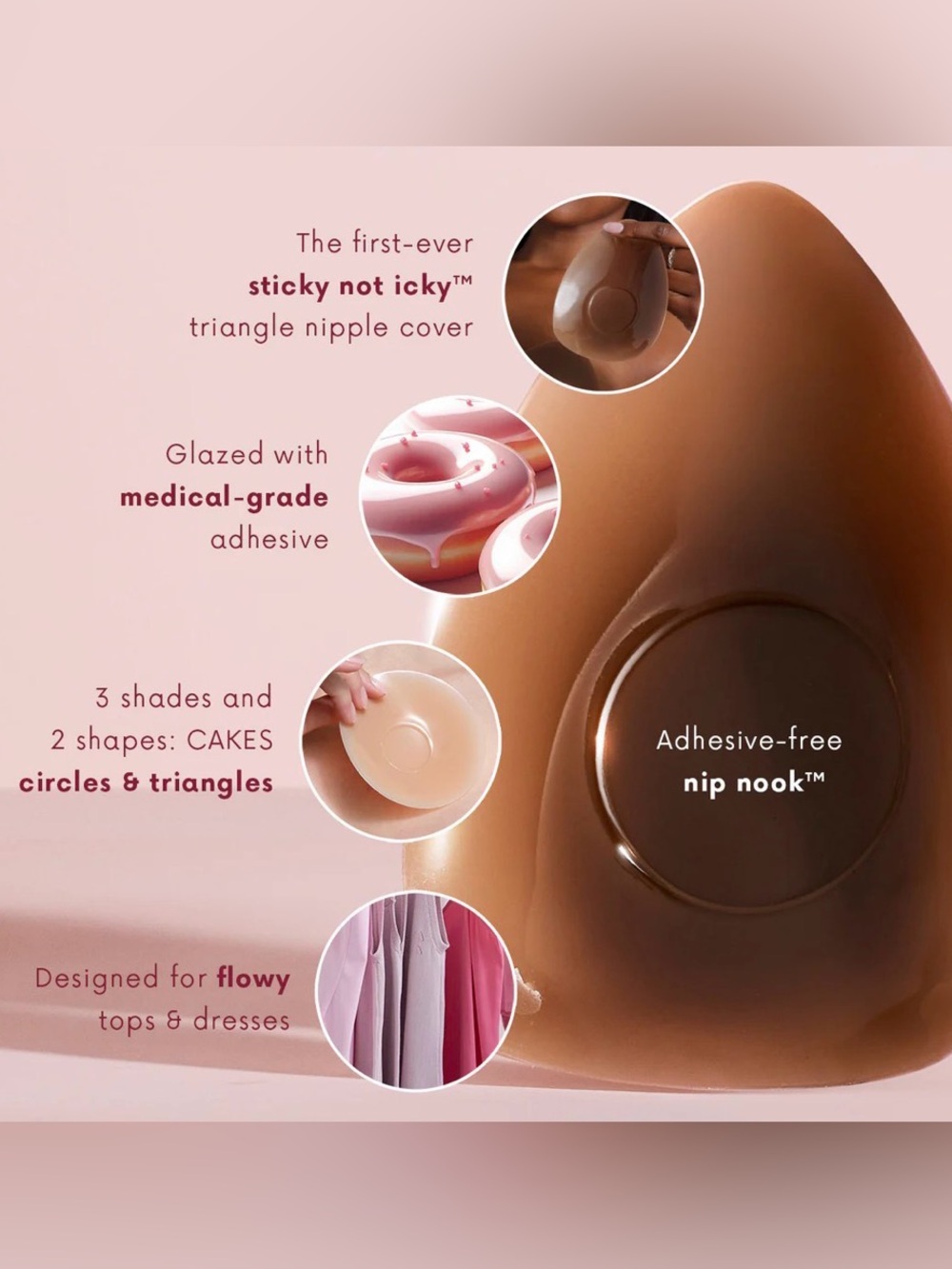 CAKES Body Silicone Nipple Covers - Adhesive - Picture 2 of 2